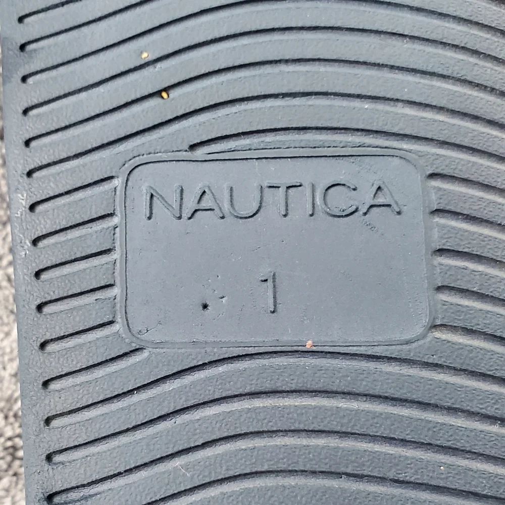 Nautica Kids Youth Athletic Slide Rubber Slip-on Sandals Navy Blue Size 1